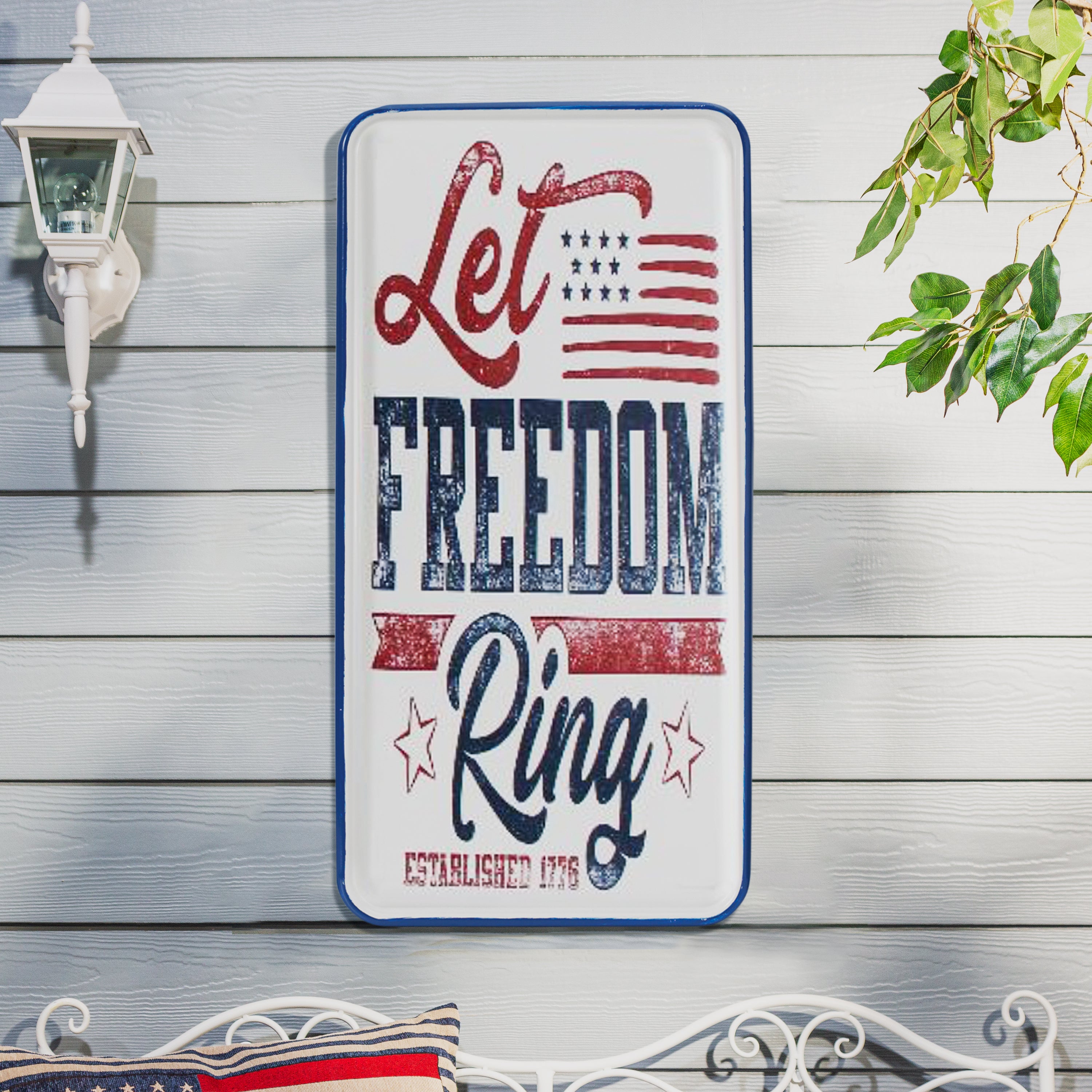 23.8 in. Metal Patriotic Wall Signs, set of 3